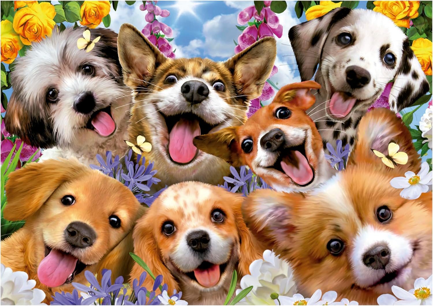 Thumbnail 1 de Educa Selfie de Perritos 🐶 Puzzle 1000 Piezas, 68x48 cm