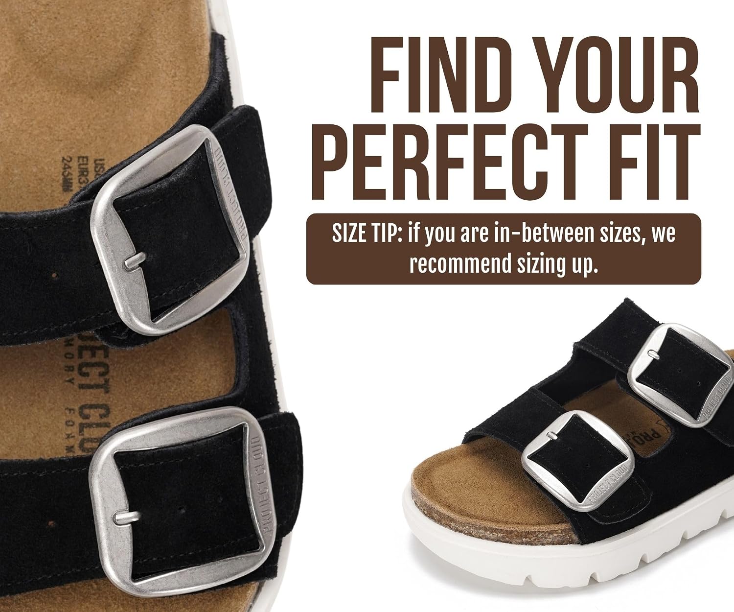 Detalle de Project Cloud Platform Sandals: Genuine Leather, Cork Footbed, 1.7-Inch Lift