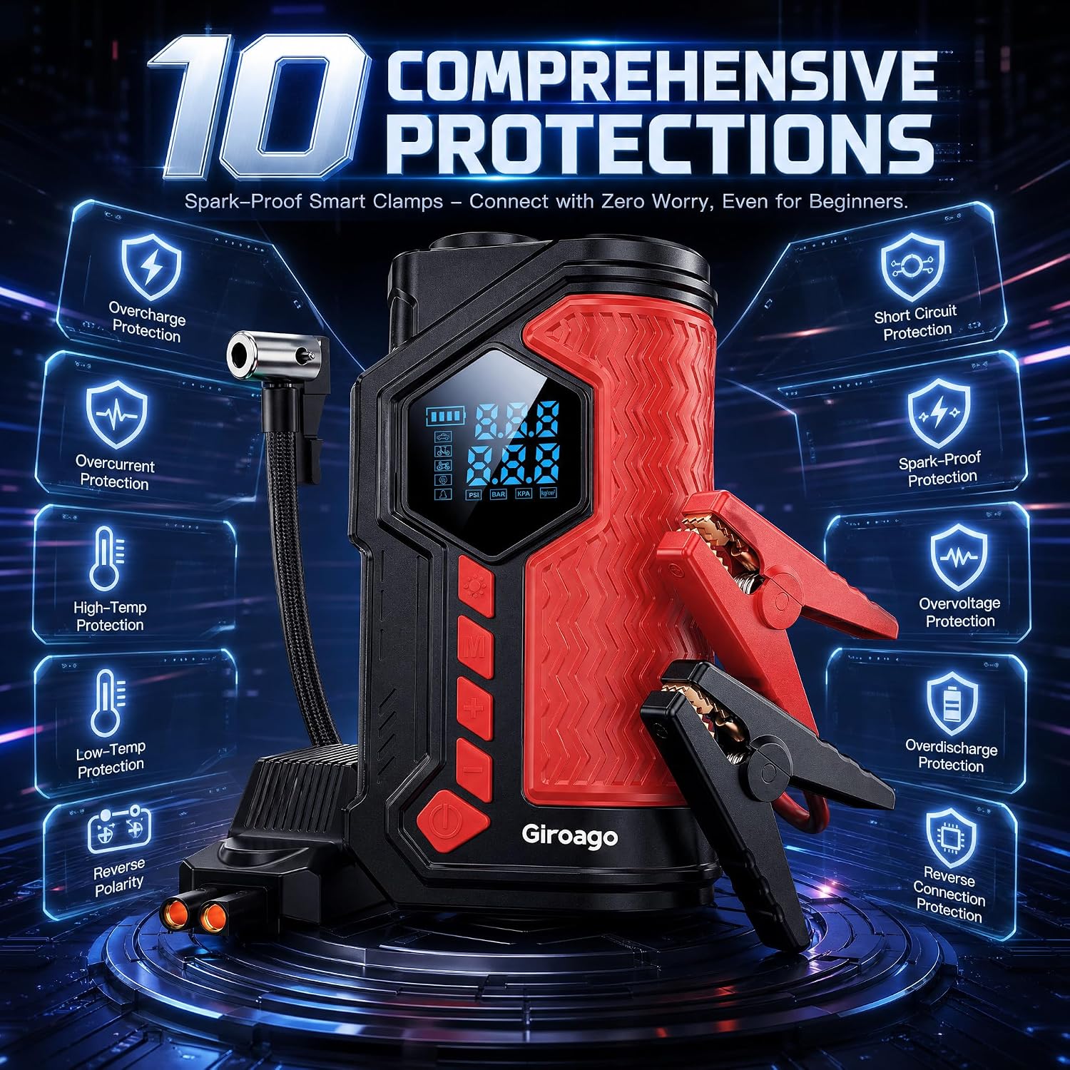 Thumbnail 4 de Giroago Jump Starter with 150 PSI Air Compressor