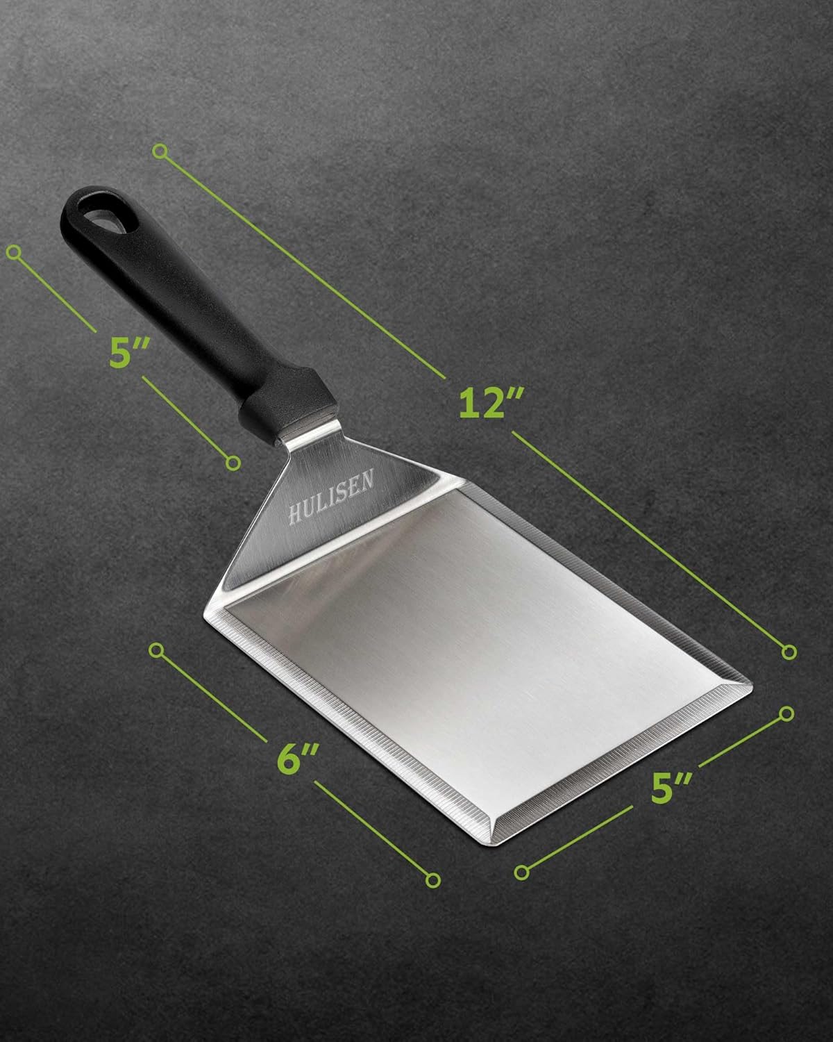 Detalle de HULISEN Stainless Steel Griddle Spatula 12in