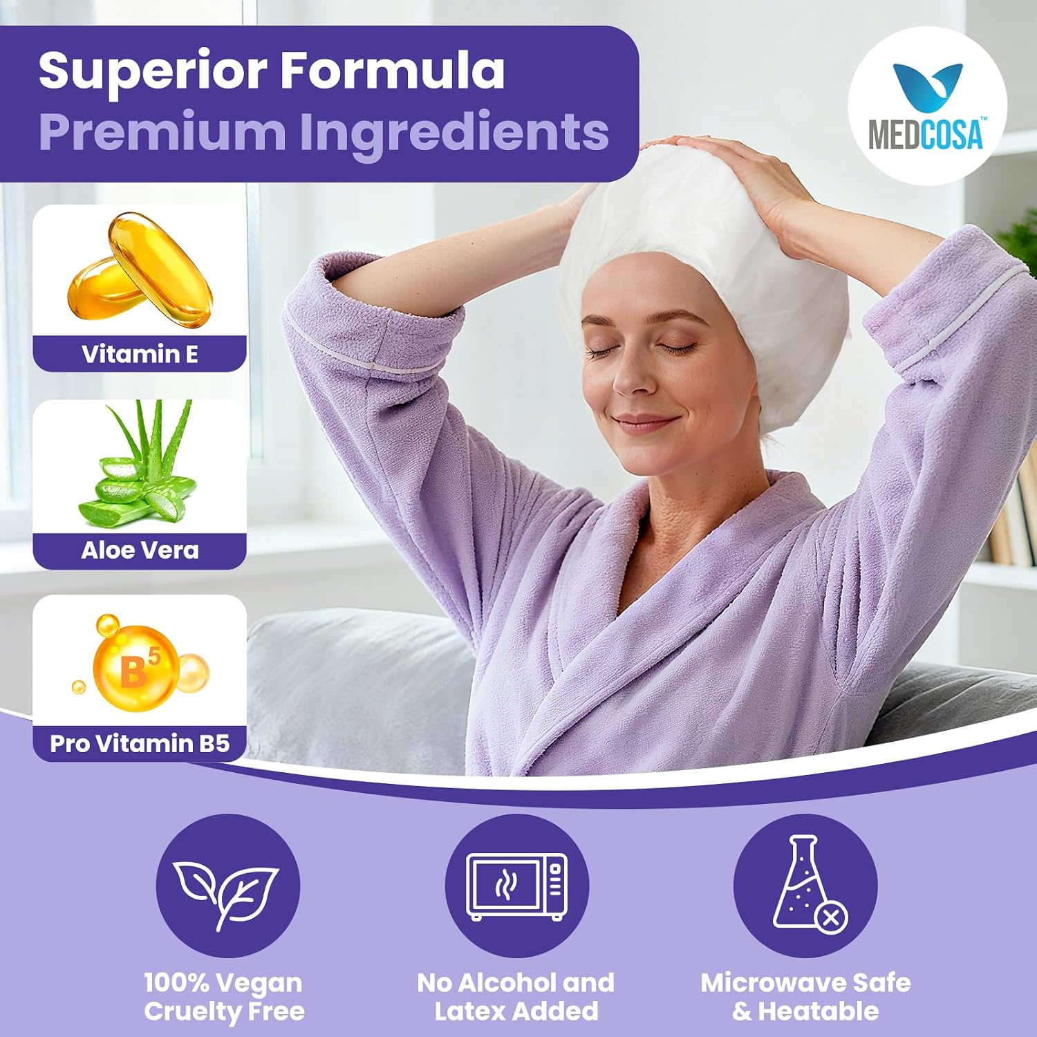 Thumbnail 2 de Shampoo cap for bedridden care, 5 pack