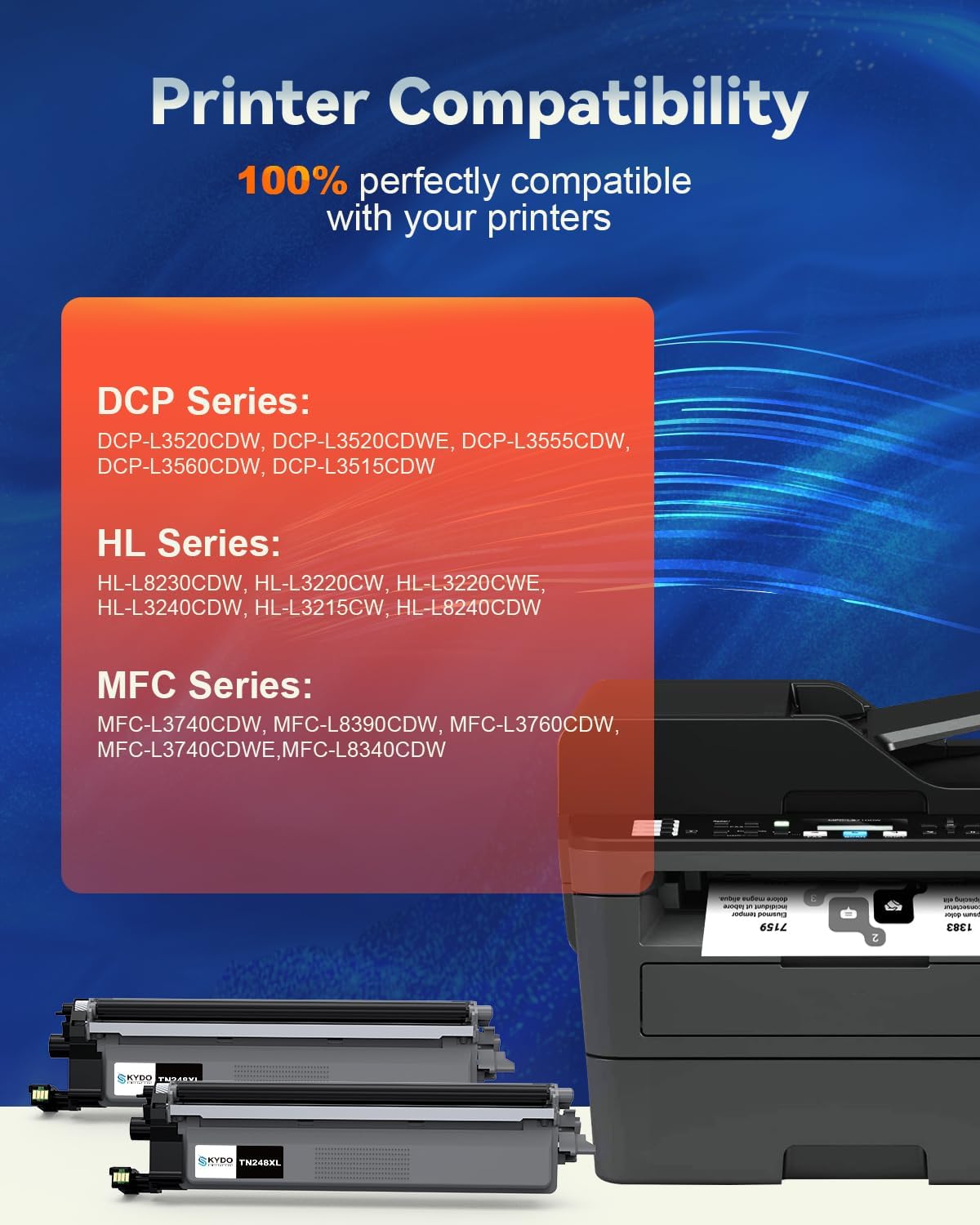 Detalle 2 de Skydo TN248XL Toner compatibile per Brother TN248/TN248XL – 3000 pagine, Nero