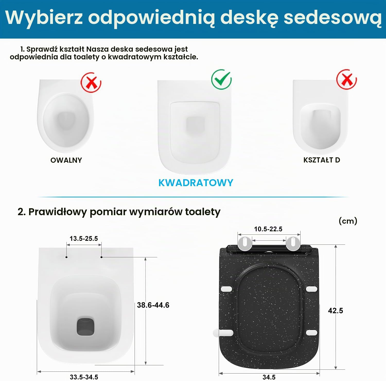 Thumbnail 2 de SREWOHS PRO deska sedesowa wolnoopadająca Q z duroplastu, czarny marmur