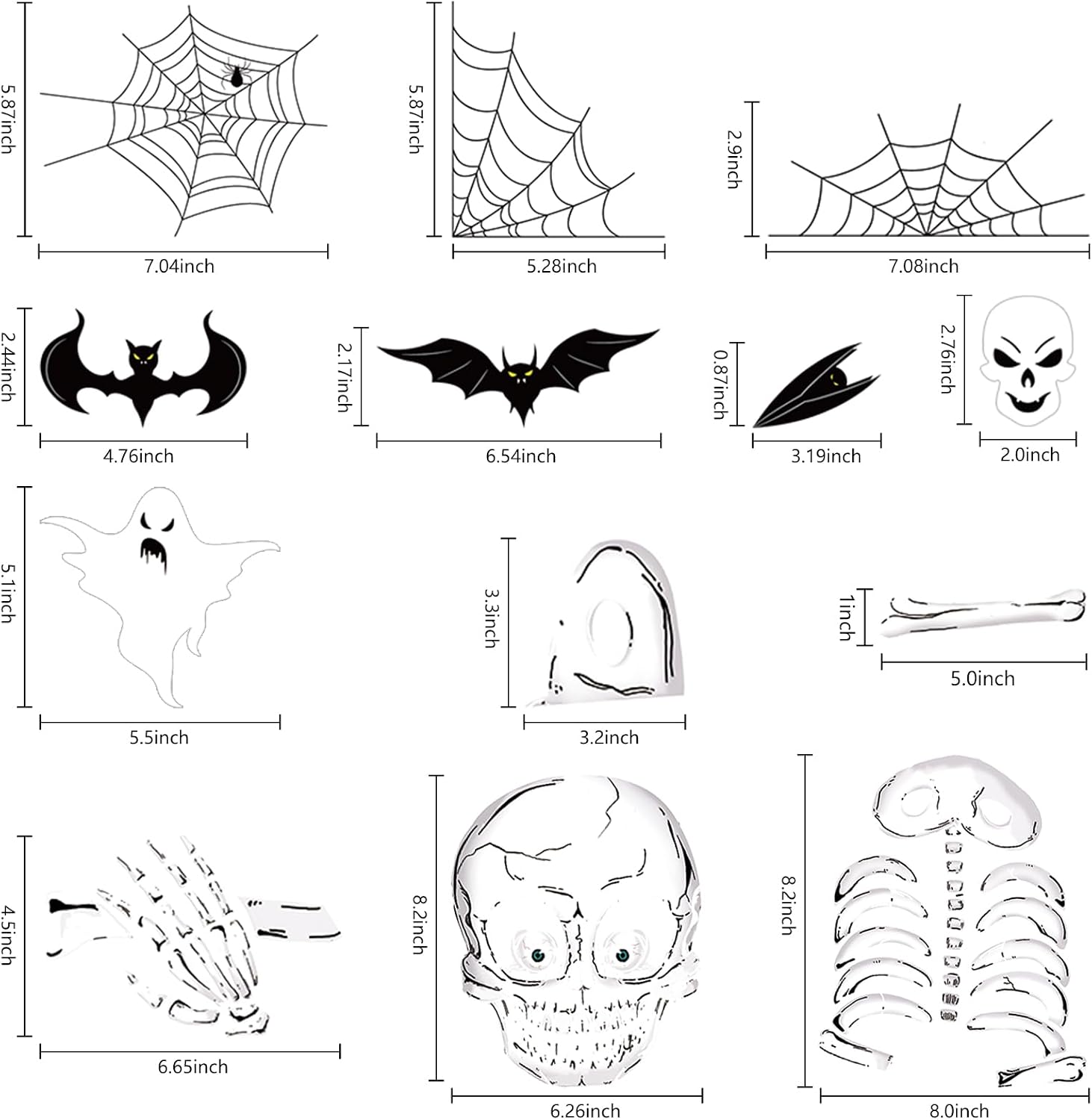 Thumbnail 6 de Halloween Window Clings, 140 Pieces