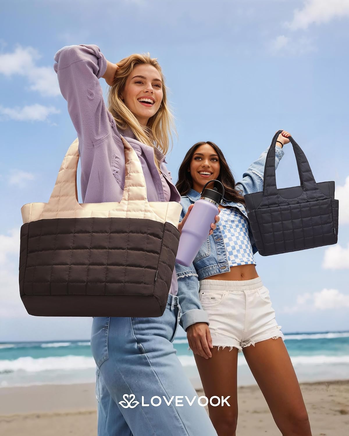 Detalle 2 de LOVEVOOK Quilted Tote Bag