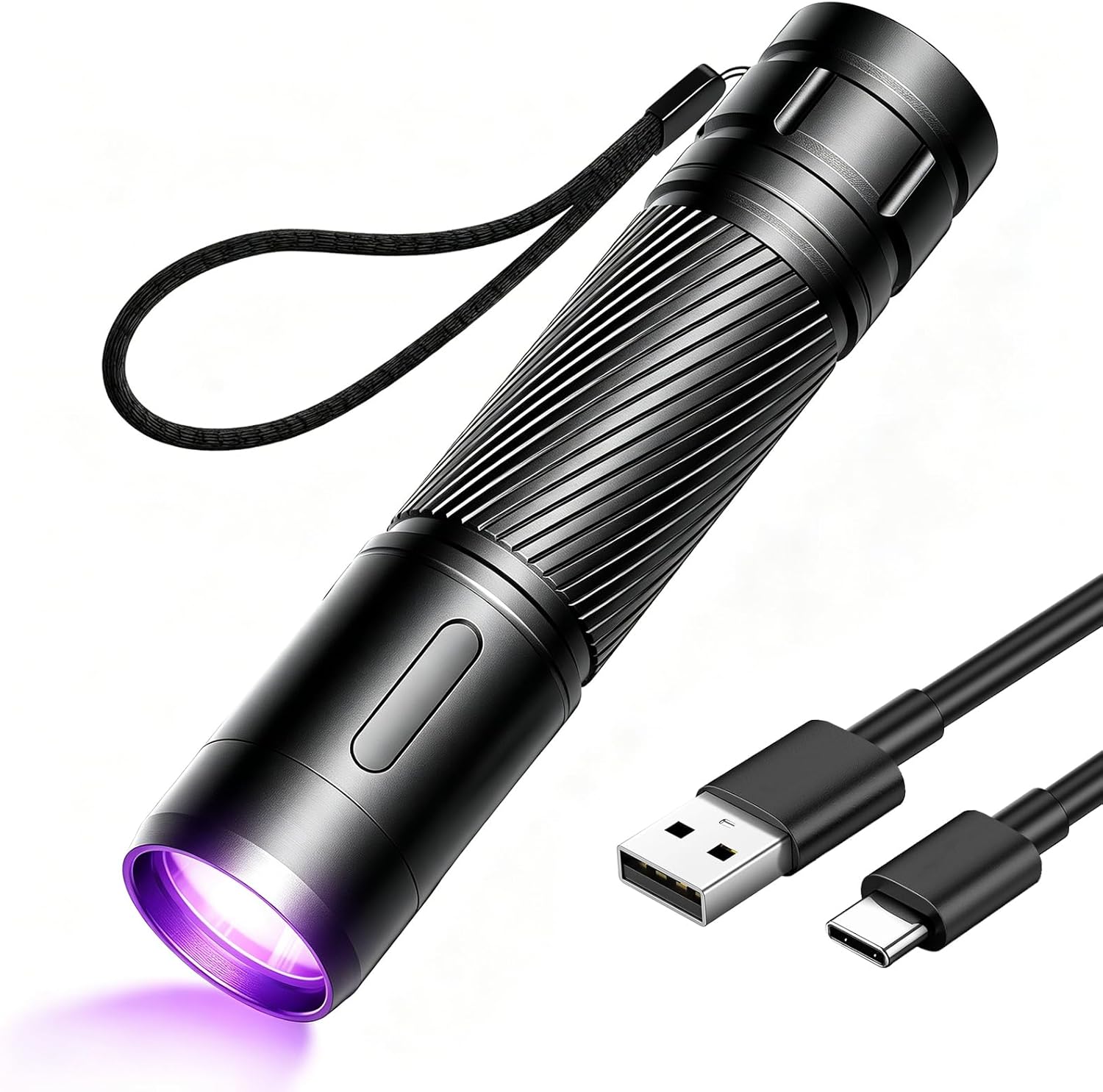 Detalle de GEARLITE Wiederaufladbar LED UV 395nm Taschenlampe