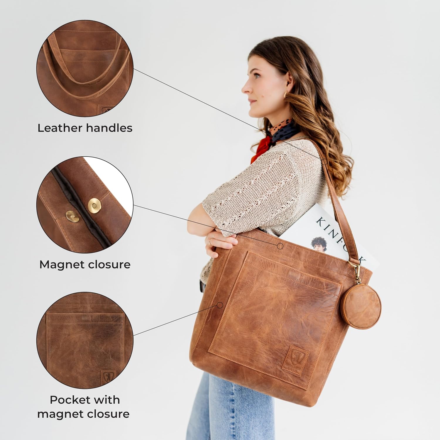 Thumbnail 4 de Berliner Bags Seville Bolso Shopper 35×40×11 cm