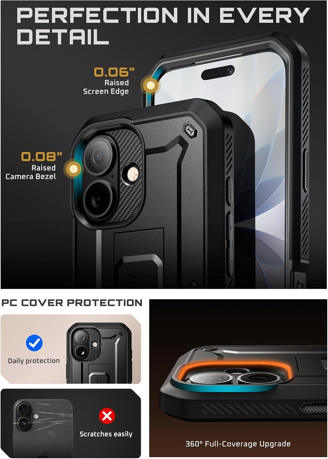 Thumbnail 6 de SUPCASE Unicorn Beetle Pro SUP-iPhone2025-UBPro-SP-Black iPhone 17 Case with Kickstand