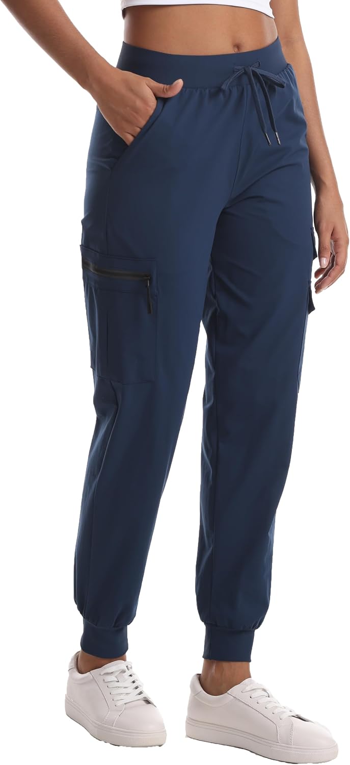 Detalle de Yoglegins Women's Lightweight Hiking Joggers, 5 Pockets, Quick-Dry, UPF 50+