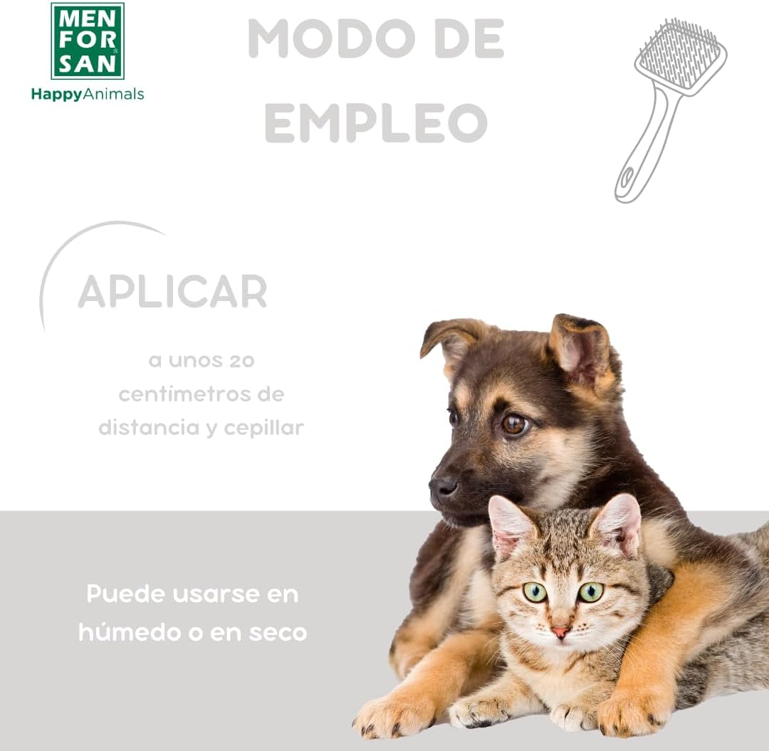 Detalle 2 de Conditionneur Démêlant Menforsan Chien Spray 125 ml – Districante non grasso per mantello lucente