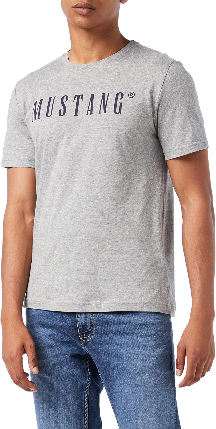 Detalle de Mustang Style Austin T-Shirt Homme – coton, coupe Regular, 6XL
