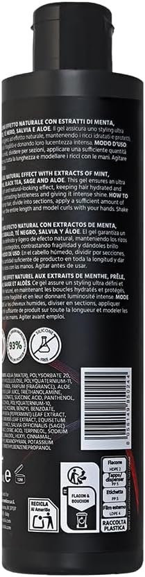 Detalle de Natural&Amazing Gel Styling effetto ricci di DIVINA BLK, 250 ml