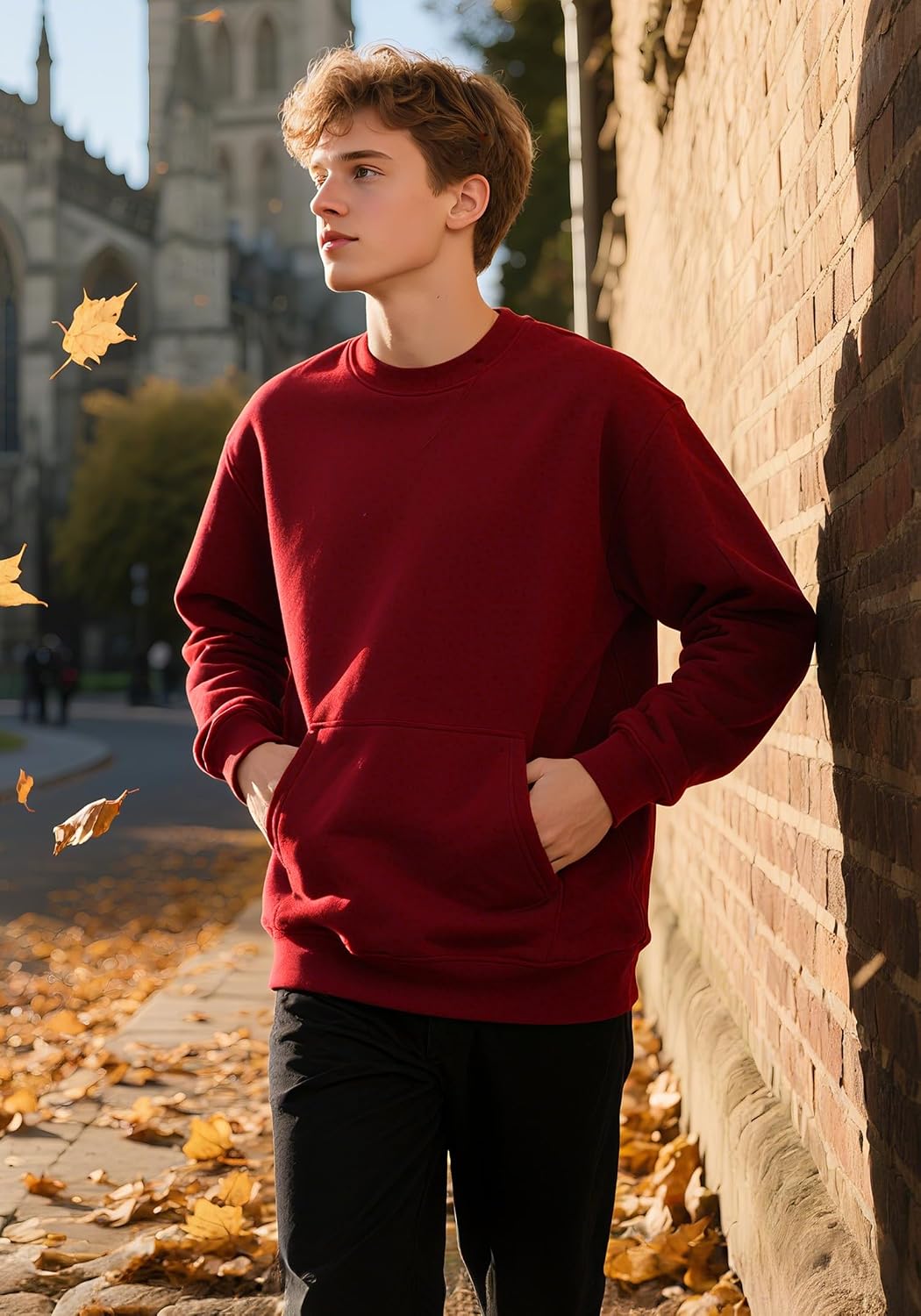Thumbnail 1 de Peakwell Men's Fleece Lined Crewneck Jumper