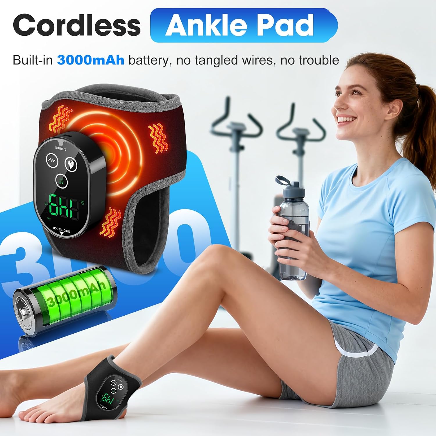 Thumbnail 2 de Cordless ankle massager with 3000mAh battery