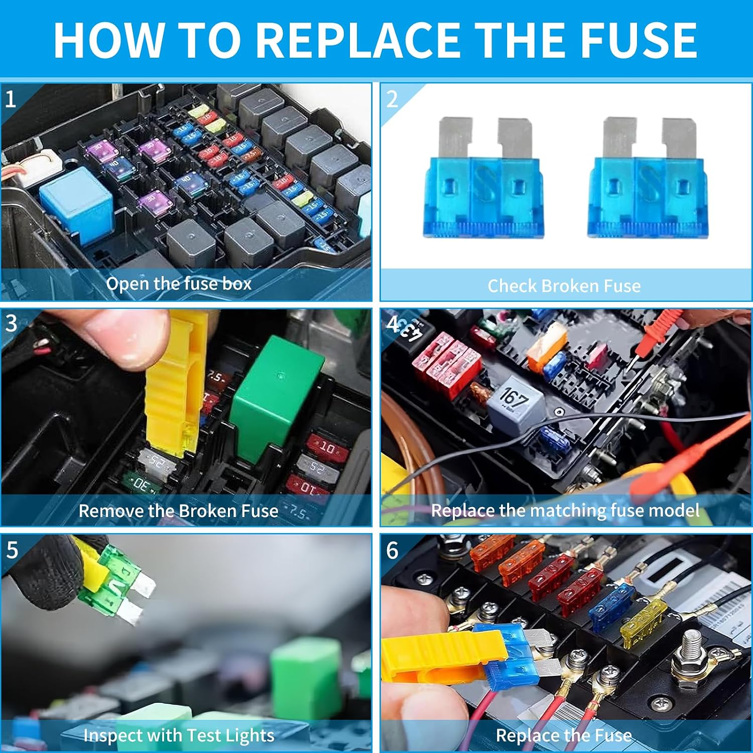 Detalle de Car fuse kit 300 pcs 2A-40A