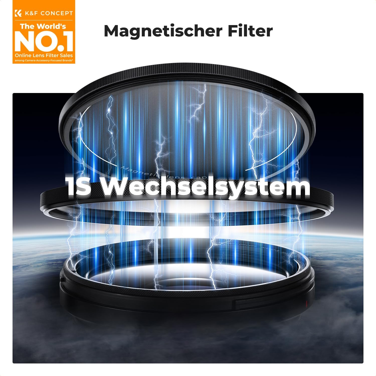 Thumbnail 1 de K&F CONCEPT magnetischer CPL Filter 55 mm (zirkular) mit Nano-Xcel Multi-Nano-Beschichtung