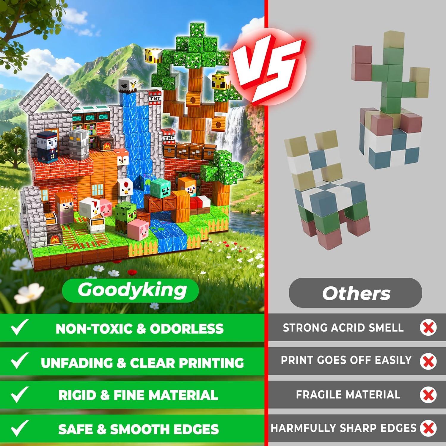 Thumbnail 3 de Goody King 300PCS Magnetic Blocks (Forest Theme) — Magnetic Building Blocks for Kids 3+