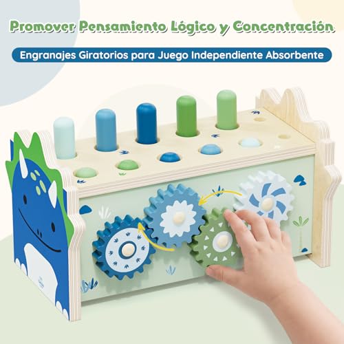 Detalle 2 de Lehoo Castle Montessori Juguete de Madera 1–3 Años: juego seguro y educativo