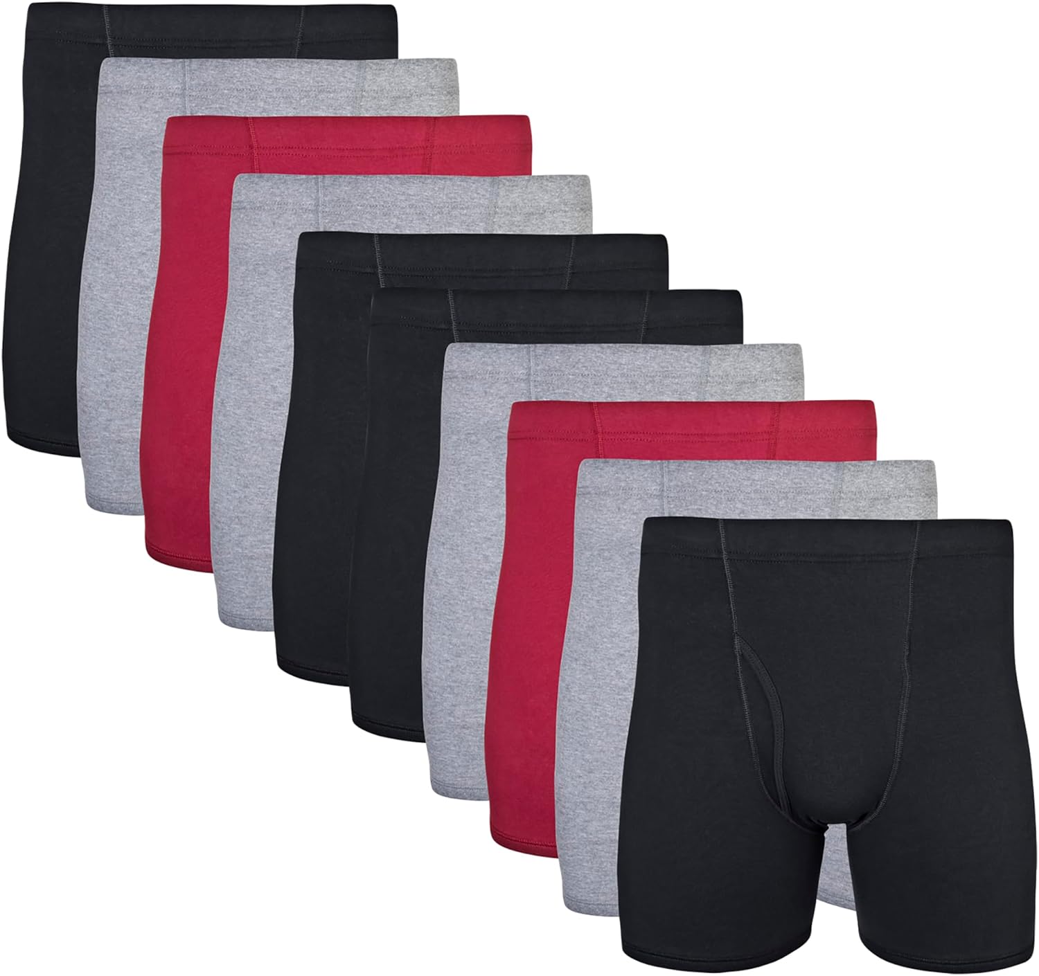 Thumbnail 6 de Gildan Men's Underwear Covered Waistband Boxer Briefs, Multipack