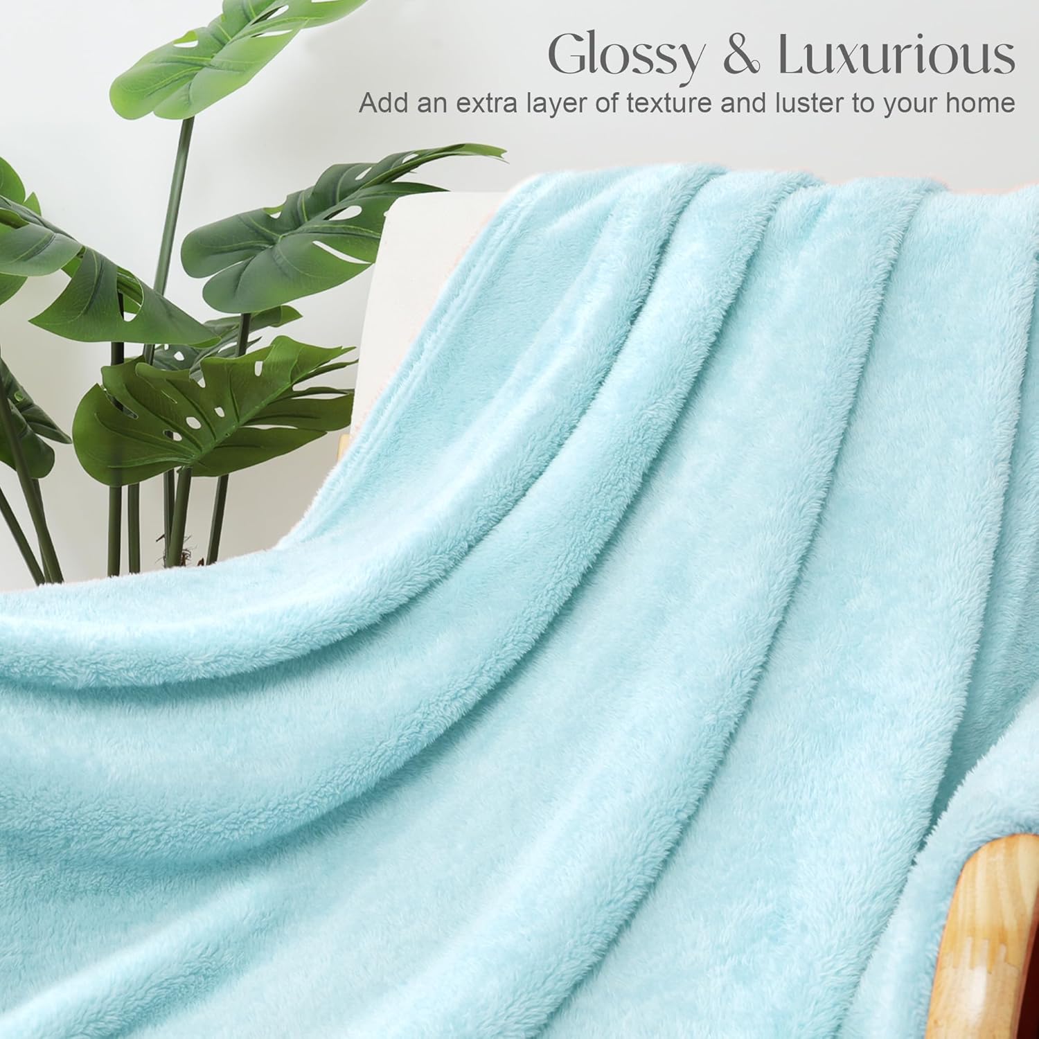 Thumbnail 6 de Whale Flotilla Fleece Blanket (230x230 cm) – Queen Size, Soft Long-Hair Plush for All Seasons