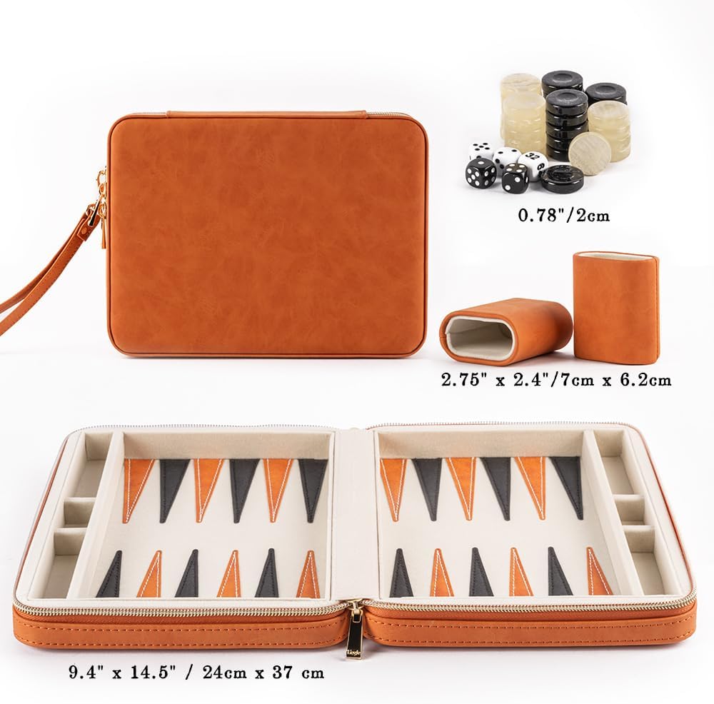 Detalle 2 de Backgammon-Set für Erwachsene 24 x 18 cm