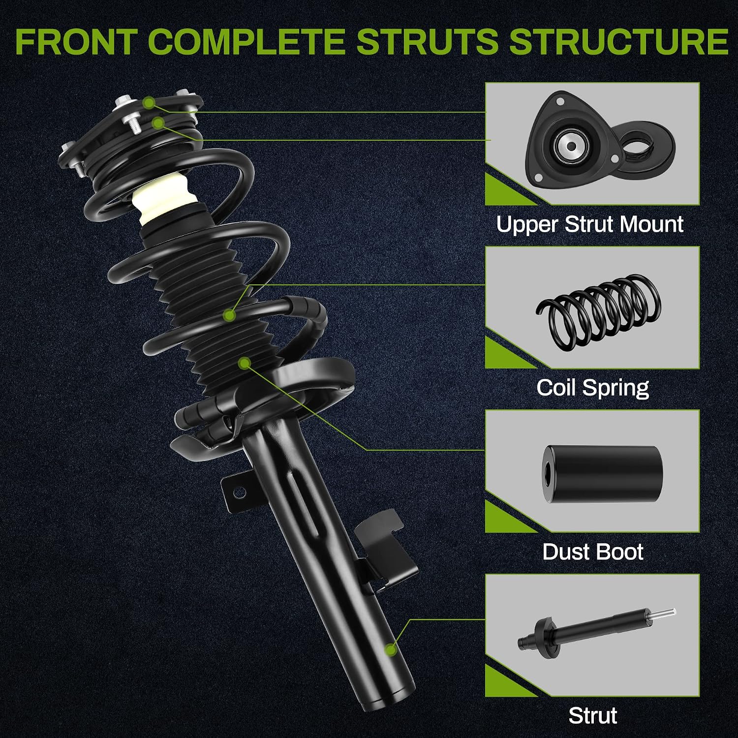 Detalle 2 de AUTOSAVER88 Front Struts for Mazda 3