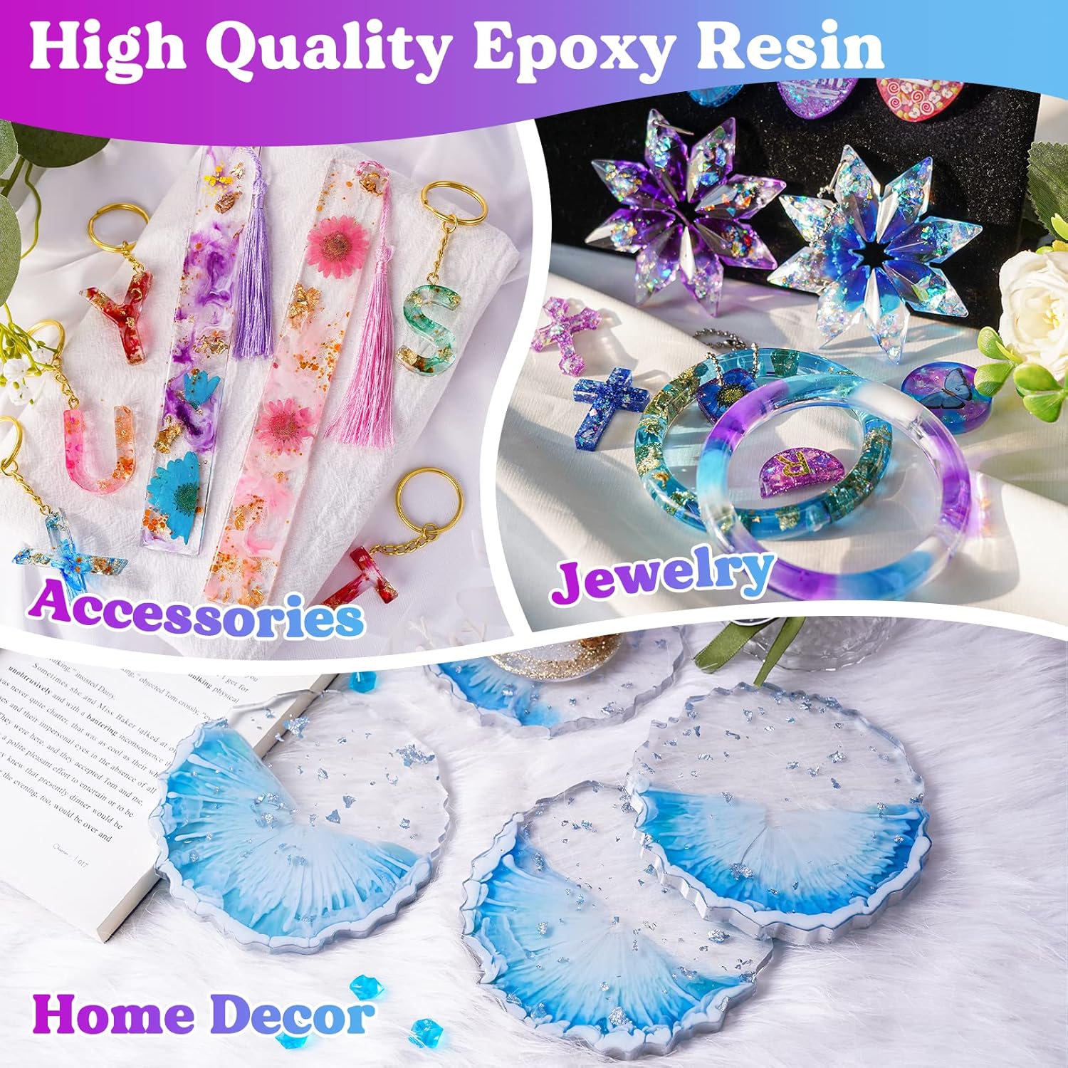 Detalle 1 de LET'S RESIN Casting Epoxy Kit 500ml Crystal Clear ⌛? 🎨