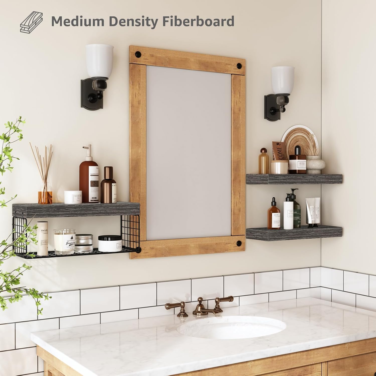 Detalle 1 de QEEIG Bathroom Shelves, 15.7-Inch