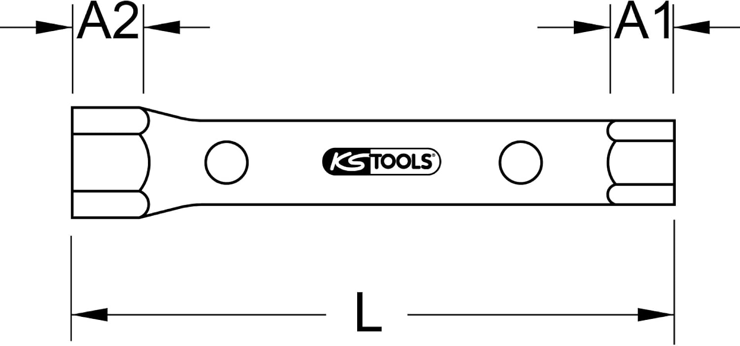 Thumbnail 4 de KS Tools 518.0884 clé à tube droite 36 x 41 mm chromé satiné