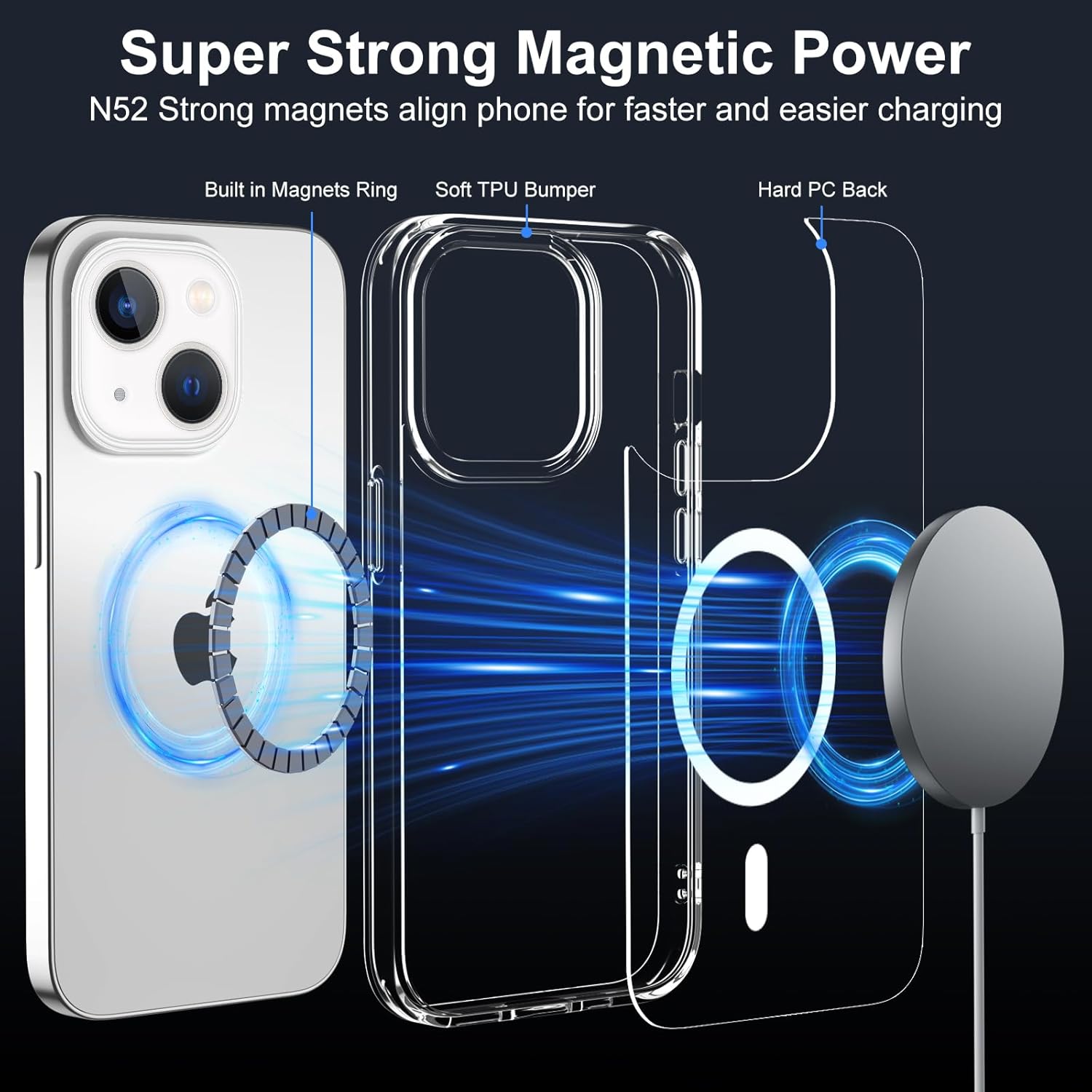 Thumbnail 1 de XTCASE Coque iPhone 15 Magnétique