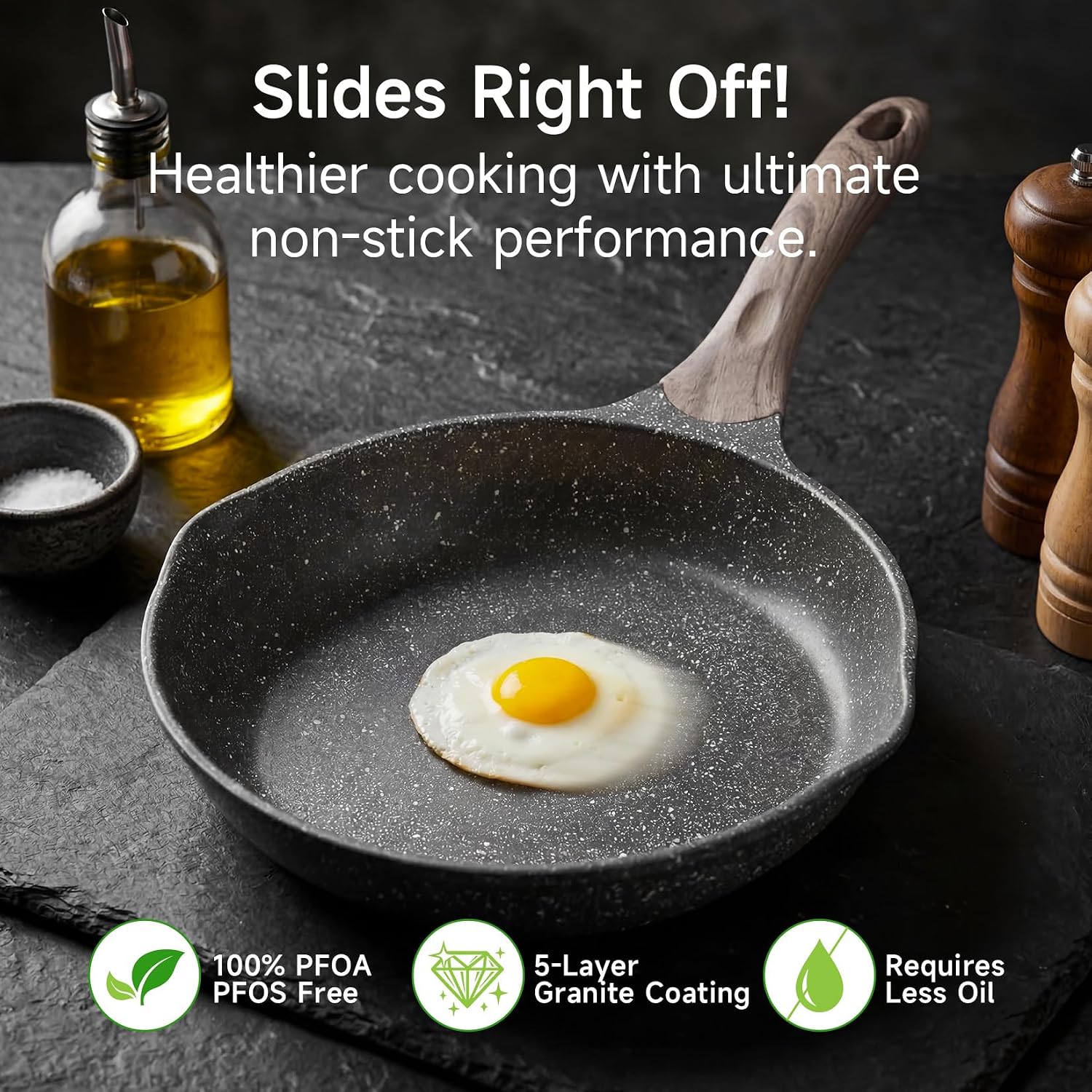 Detalle 2 de JEETEE 8 Inch Stone Coating Frying Pan 🥘