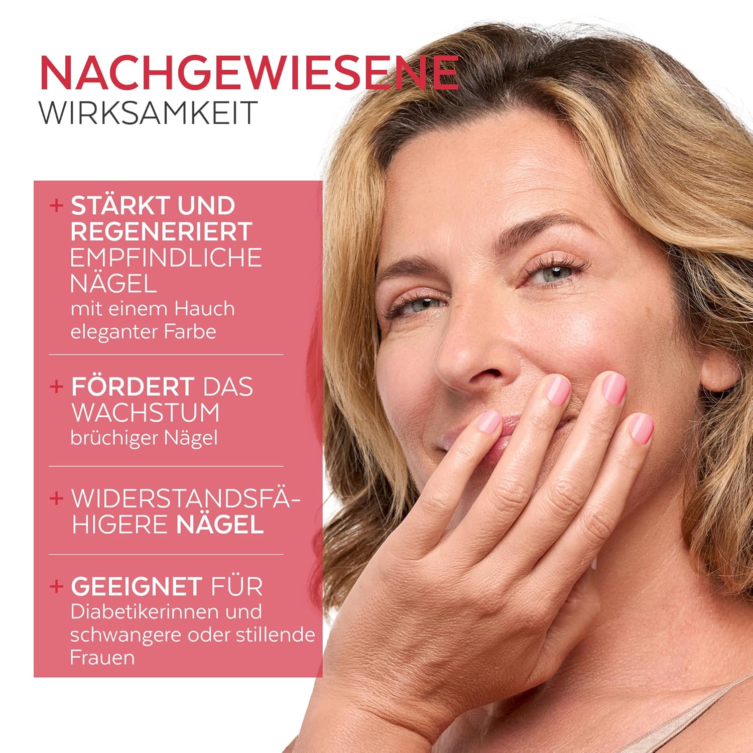 Detalle de PODERM Nagelhärter Lack - Gloss Vitality (Biotin, Keratin, Silizium) – Stärkt und regeneriert geschädigte Nägel