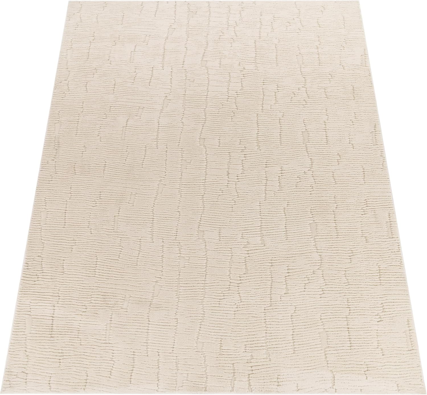 Thumbnail 5 de Paco Home tapis de salon moderne à poils courts effet 3D haut-bas, crème beige (12 mm)