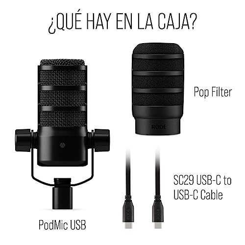 Thumbnail 8 de RØDE PodMic USB: micrófono dinámico de radiodifusión con conectividad XLR y USB-C (Negro)