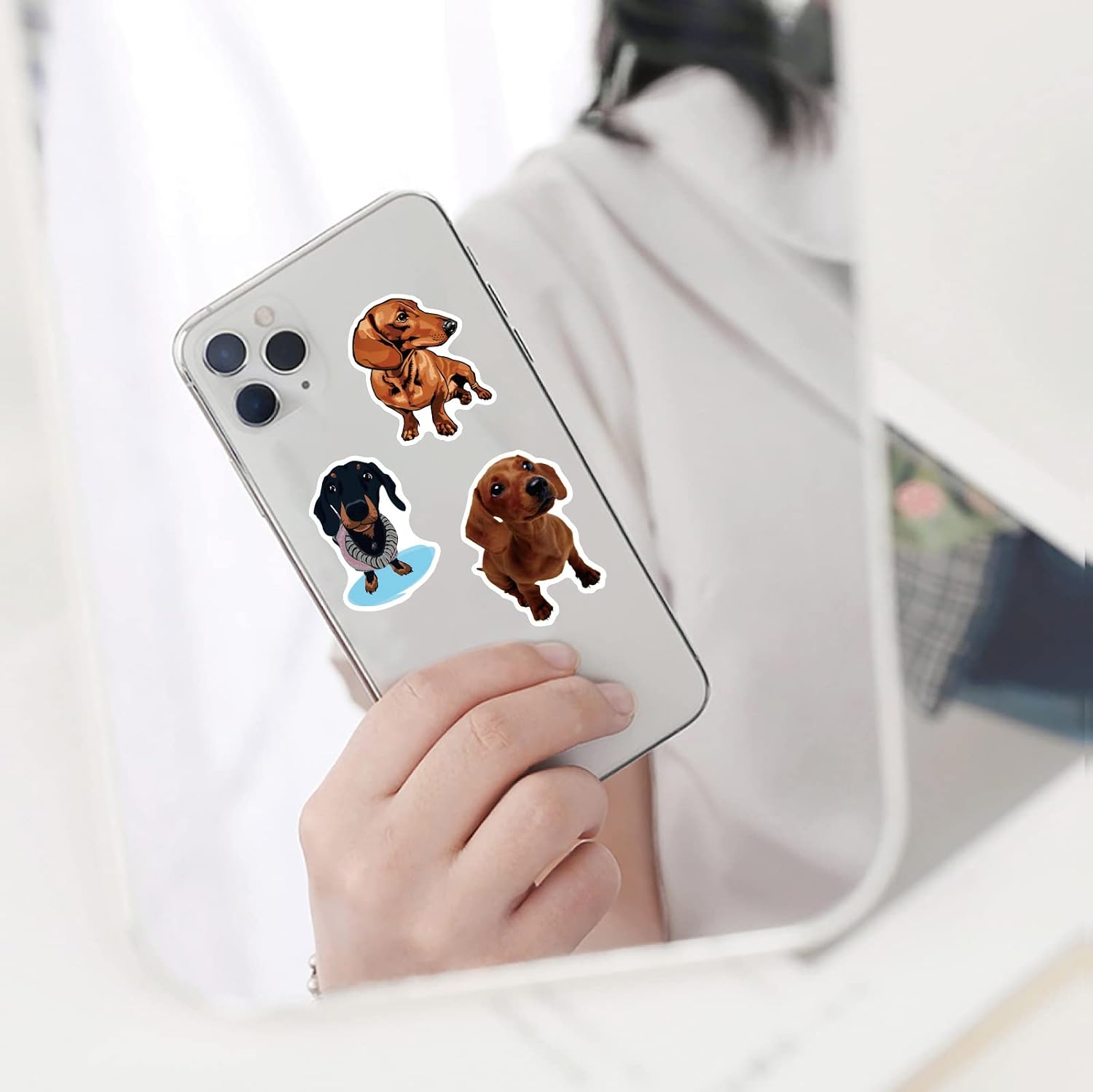Thumbnail 2 de Dachshund vinyl stickers, 100-piece set