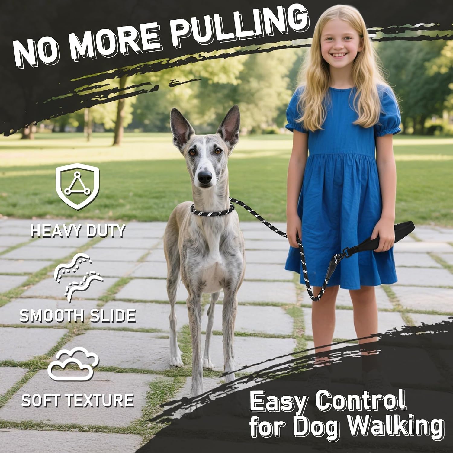 Thumbnail 2 de Kdsvakd Slip Lead for Dogs – Figure‑8 Nylon Training Lead with Padded Handle (13mm, 1.5m)
