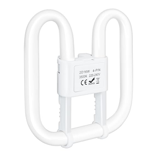 Detalle de Liuyife GR10q 4-Pin 16W CFL Light Bulb (13.3 x 13.3 cm) Non-Dimmable Warm White 3500K