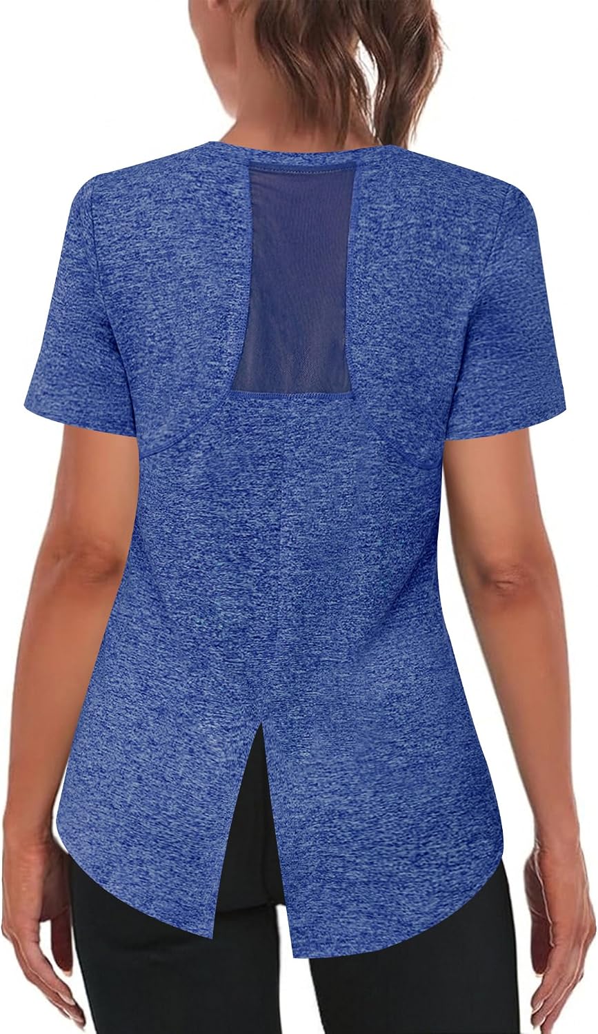 Thumbnail 6 de Gyabnw Women's Gym Top Short Sleeve Moisture Wicking 🏷