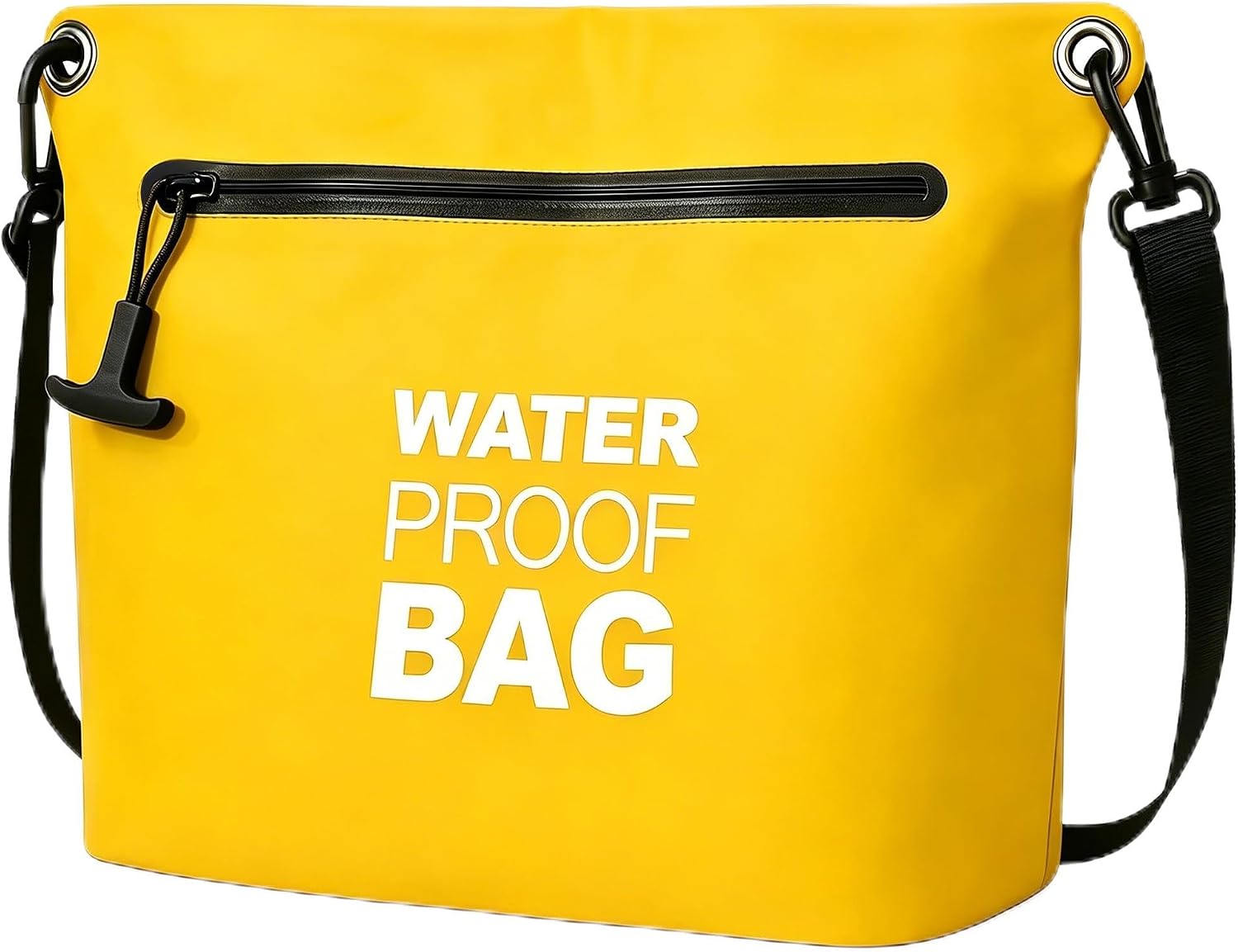 Detalle de BLUEVER Borsa Impermeabile a Tracolla con Cerniera Ermetica – Dry Bag 4L giallo