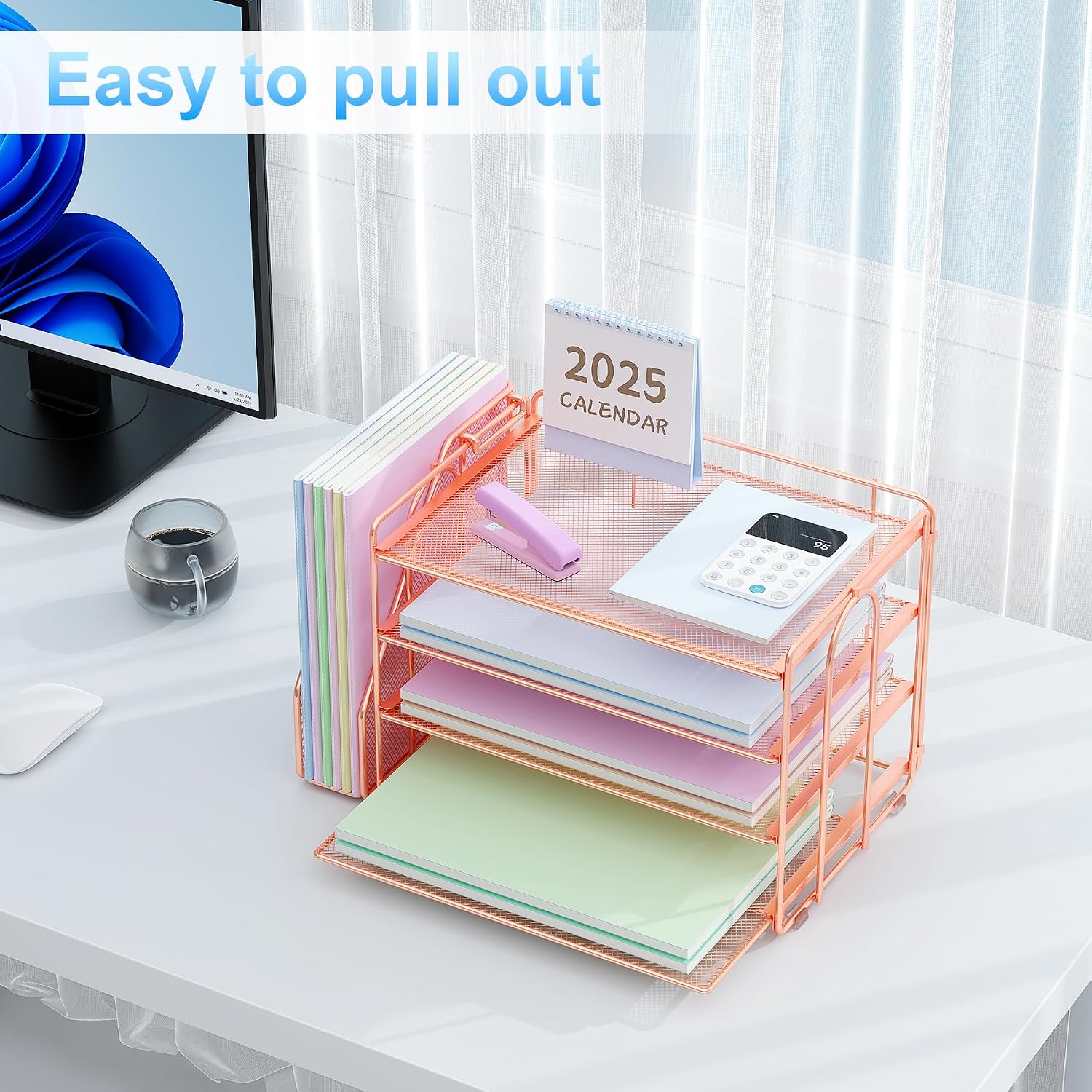 Thumbnail 5 de Spacrea Paper Desk Organizer Rose Gold ๐