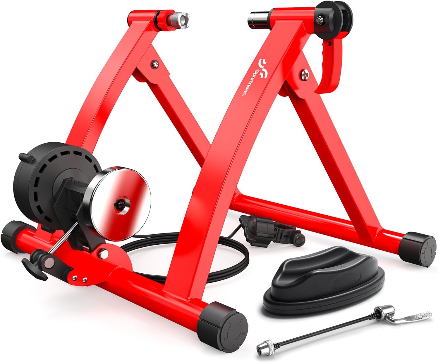 Detalle de Sportneer Turbo Trainer magnetic stationary bike trainer for 26–28" & 700c wheels