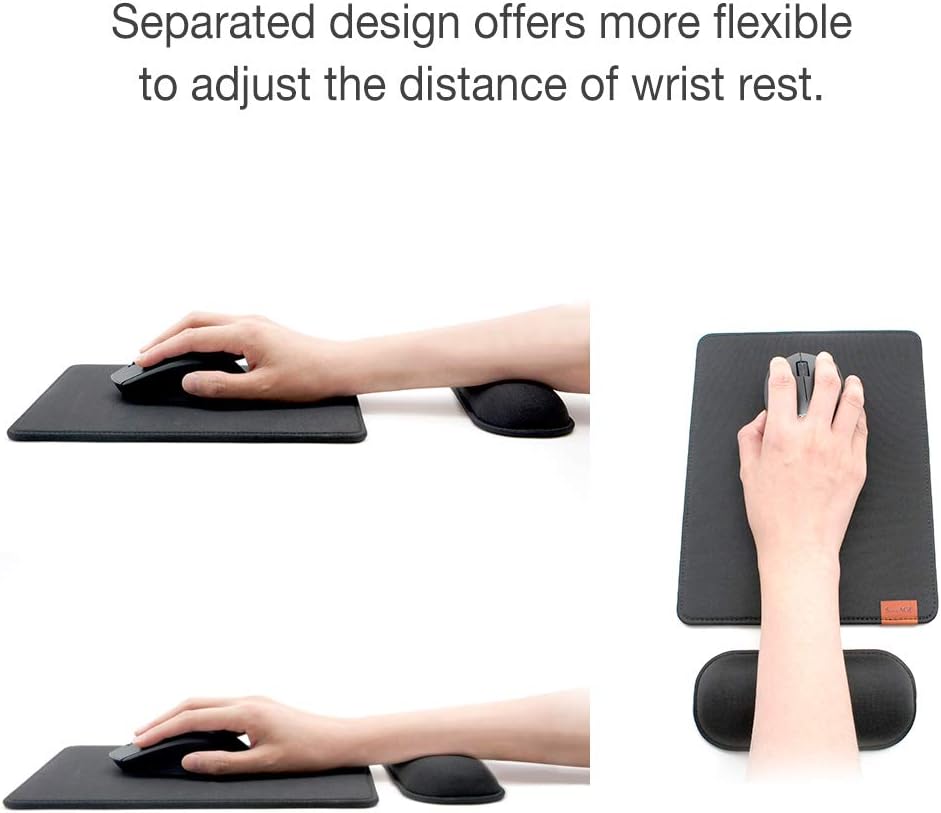 Thumbnail 1 de SenseAGE Mousepad mit abnehmbarer Handauflage – ergonomisches Mauspad für Büro, Homeoffice & Reisen (24 x 18 cm)