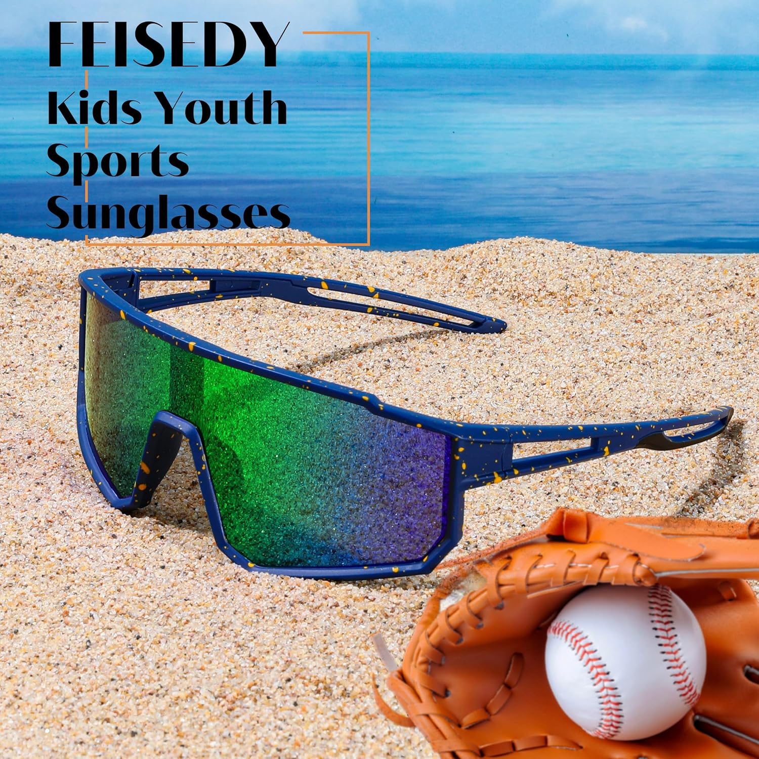 Thumbnail 6 de FEISEDY occhiali da sole sportivi polarizzati per ragazzi 6-15 anni con UV400 e montatura TR90 (B4163)