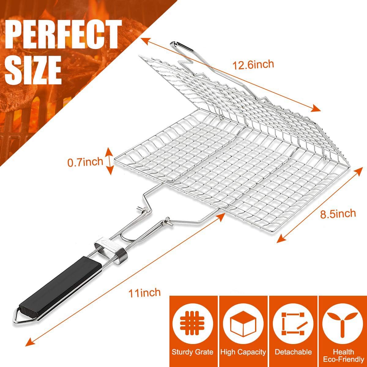 Thumbnail 3 de Pecco BBQ Grilling Basket 32x22cm 🍽