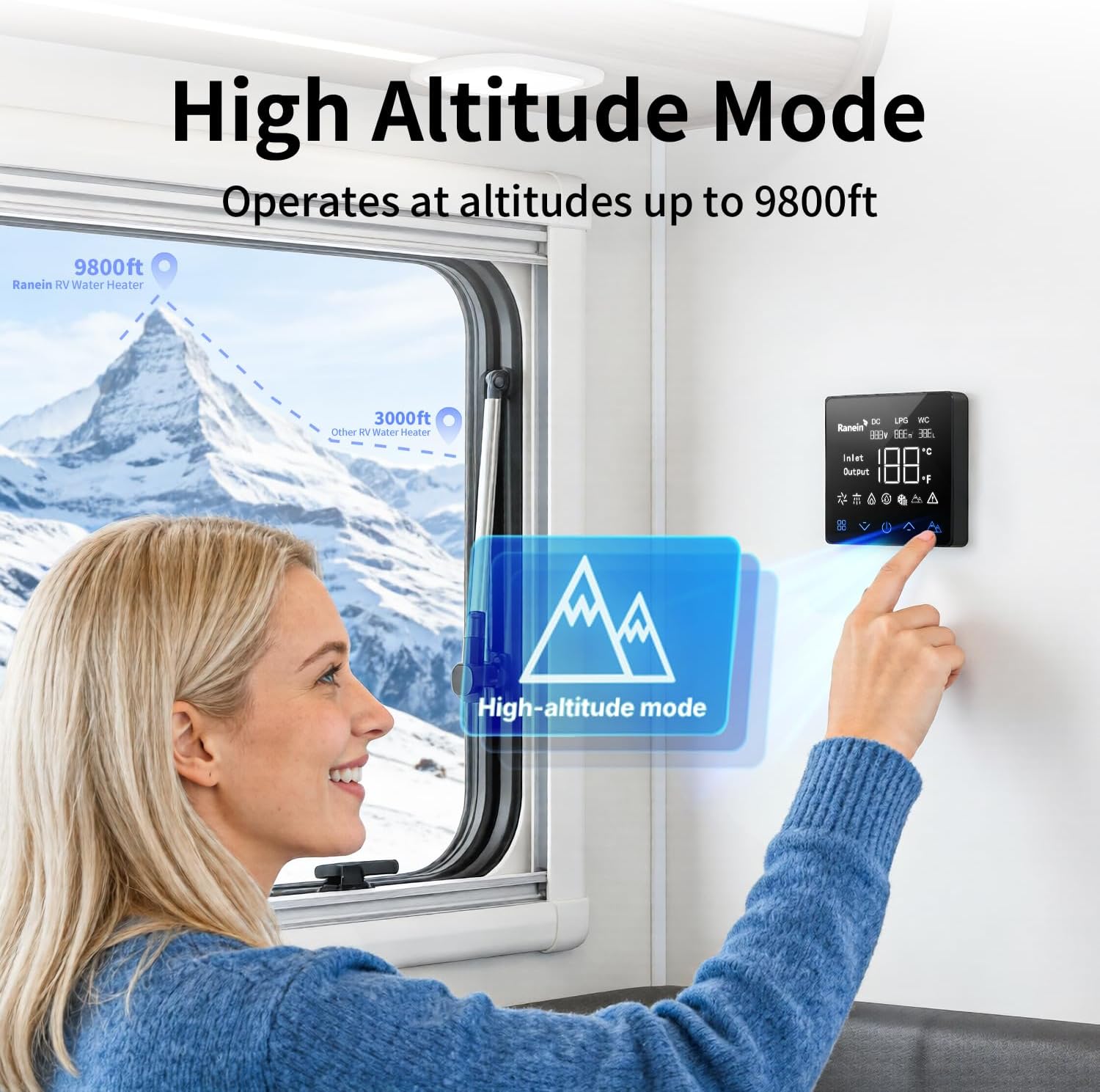 Thumbnail 5 de Gen II Ranein RV Tankless Water Heater 65,000 BTU (Propane, On-Demand, 12V) with Thermostatic Mixing Chamber