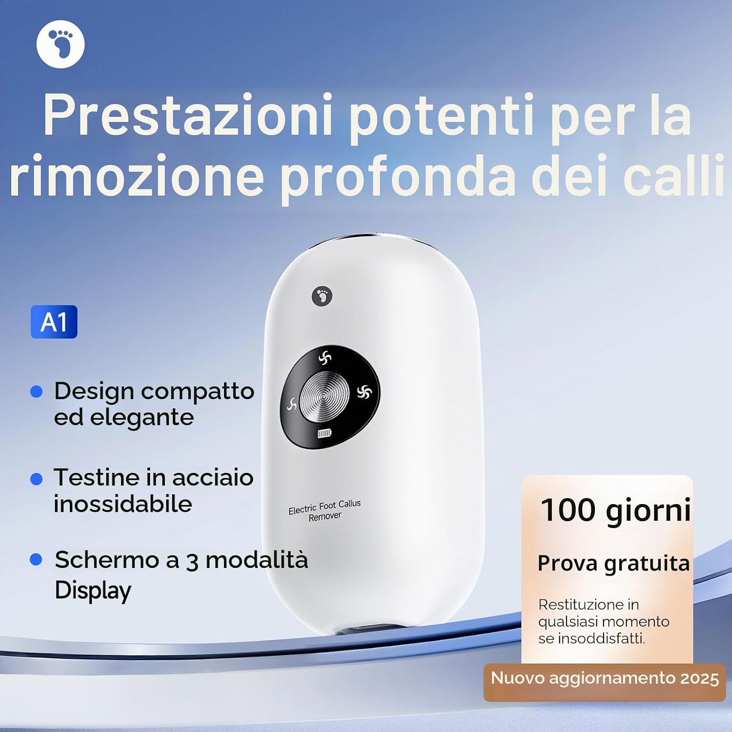 Thumbnail 1 de TOPCHANCES Pedicure Elettrico Professionale Piedi 2 in 1 – Rimozione Calli e Cura Piedi
