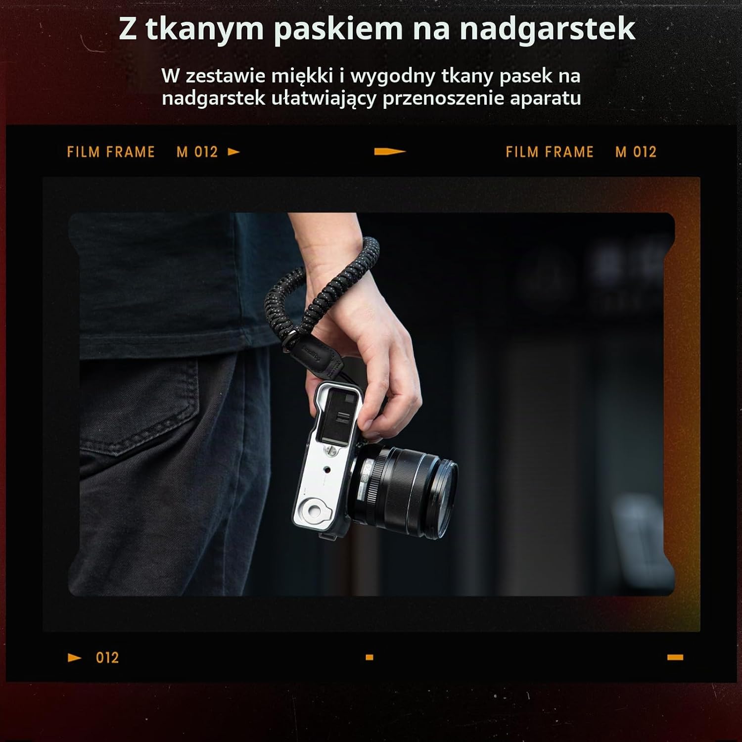 Detalle 2 de SMALLRIG 4879 skórzane półetui z paskiem do FUJIFILM X-M5, czarne