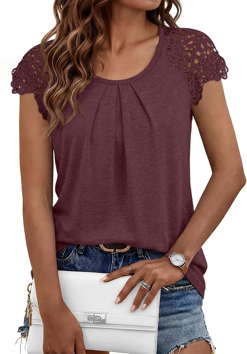 Thumbnail 5 de AUTOMET Lace Pleated Top for Women