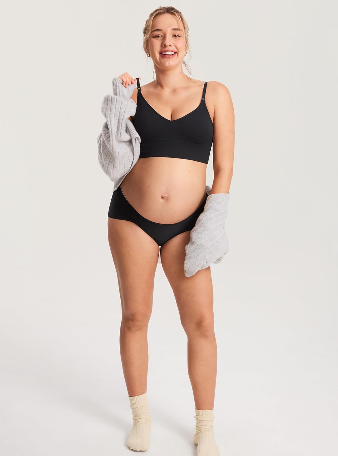 Thumbnail 4 de MOMANDA Soutien-Gorge d'allaitement Allongé et sans armatures à col en V – Confort longline