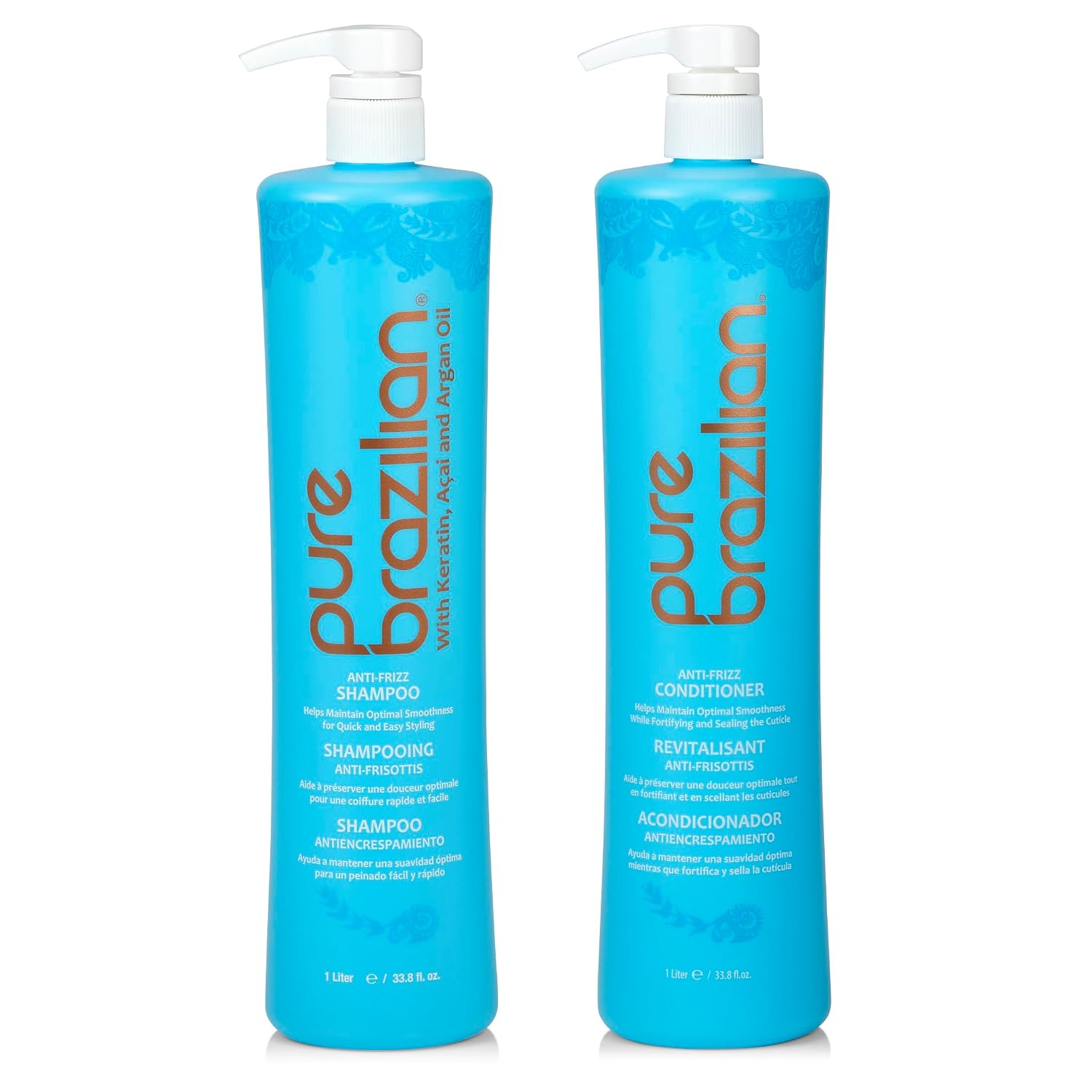 Thumbnail 6 de Pure Brazilian Anti-Frizz Daily Shampoo & Conditioner Duo (Salt-Free, Color Safe)